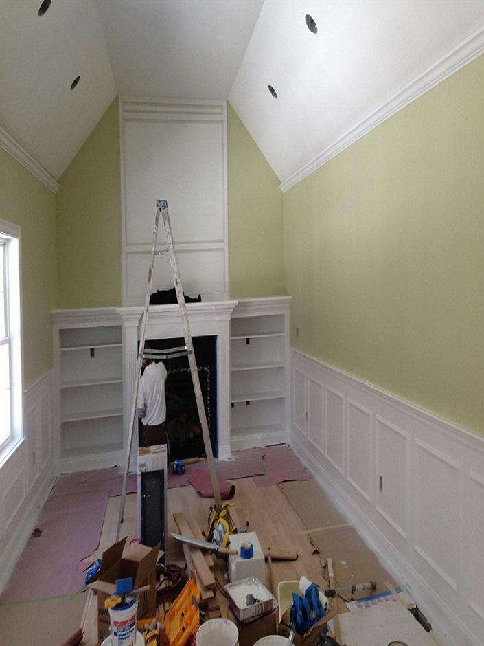 interior painting job in progress